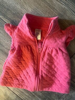 Carter's Quilted Hot Pink Infant Zip Jacket